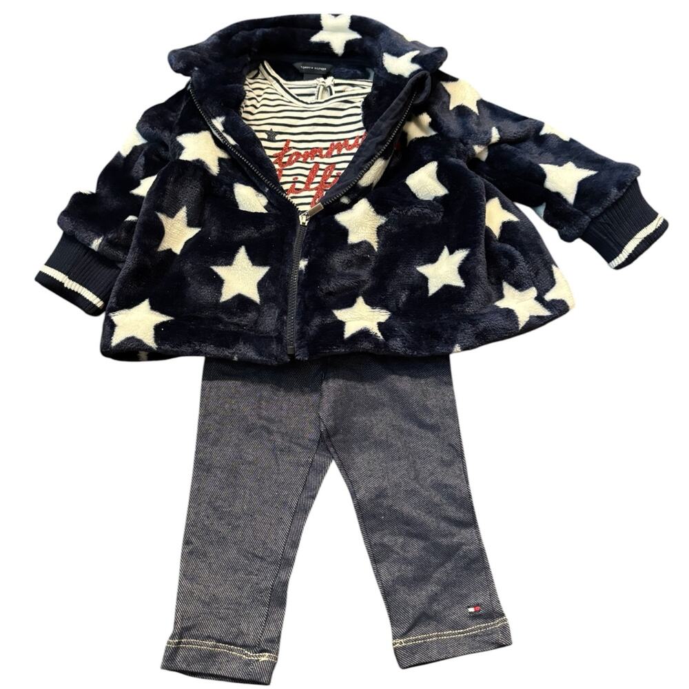Tommy Hilfiger Baby Girls 18M NWT Star Jacket & Pants Set